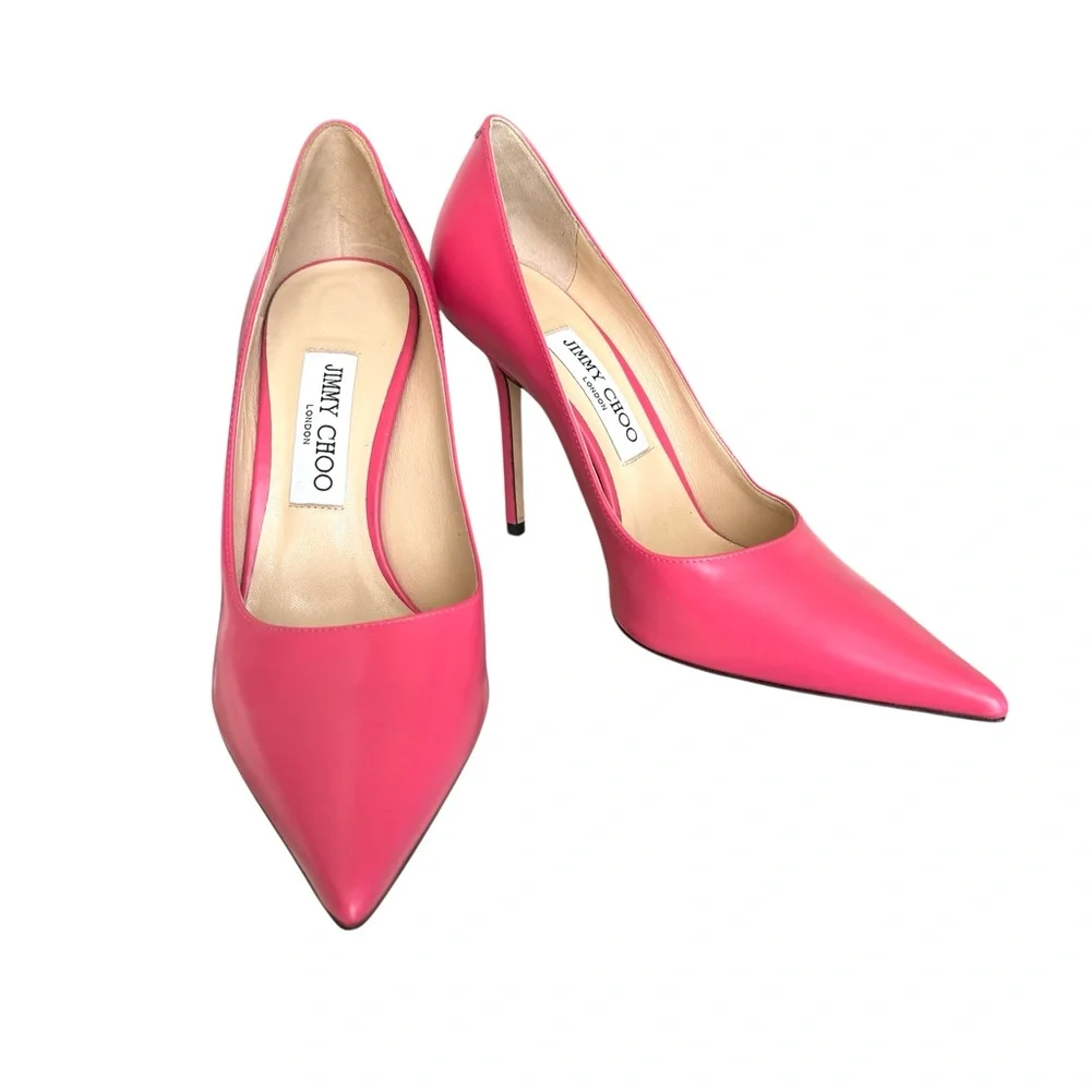 🆕 Jimmy Choo Love 100 Pumps Heels Pink - Picture 3 of 12
